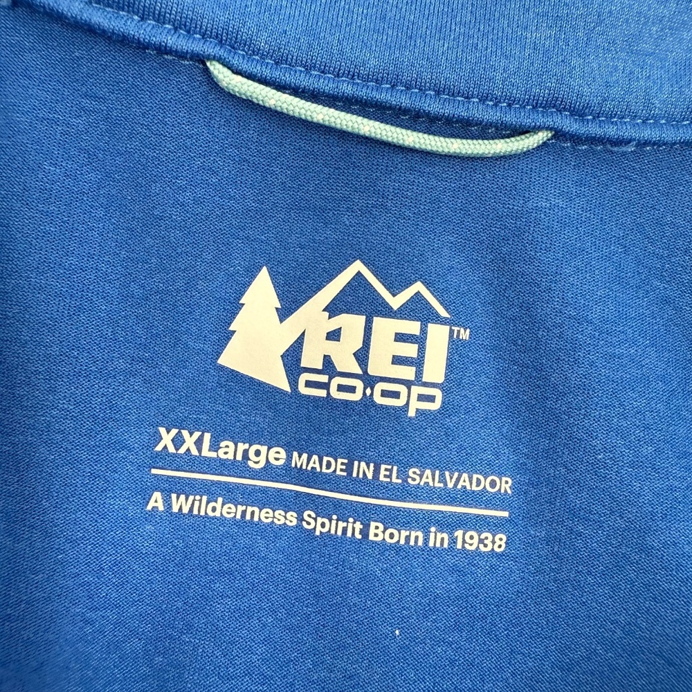 Rei Polo Shirt Men XXL Blue Short Sleeve Performance Active Stretch Jersey - Picture 4 of 8